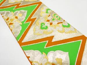 アンティーク　松皮菱に華紋織り出し袋帯（着用可）